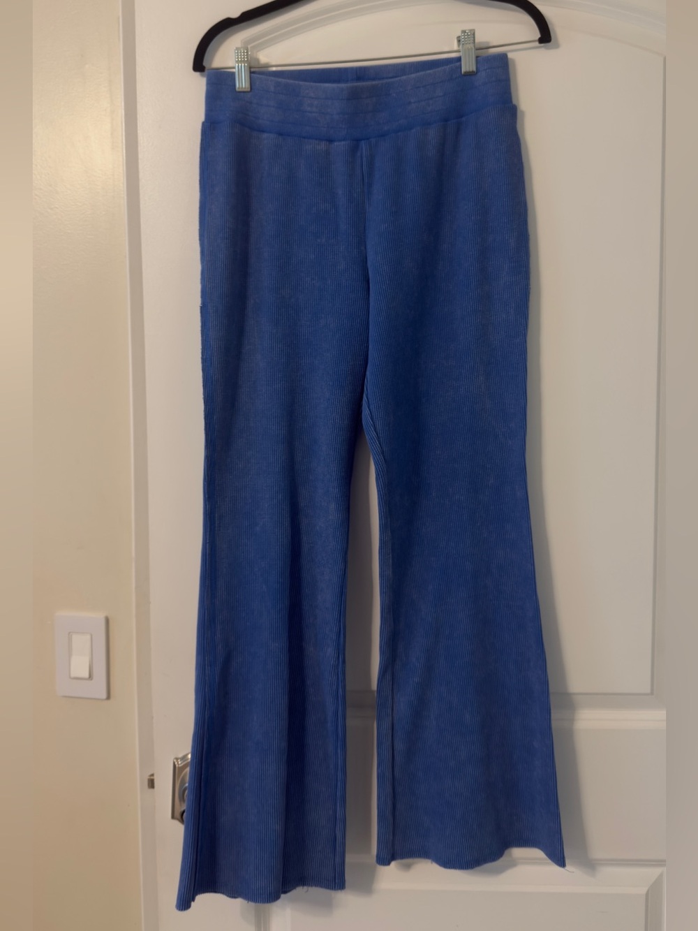 Blue Wide-Leg lounge Pants